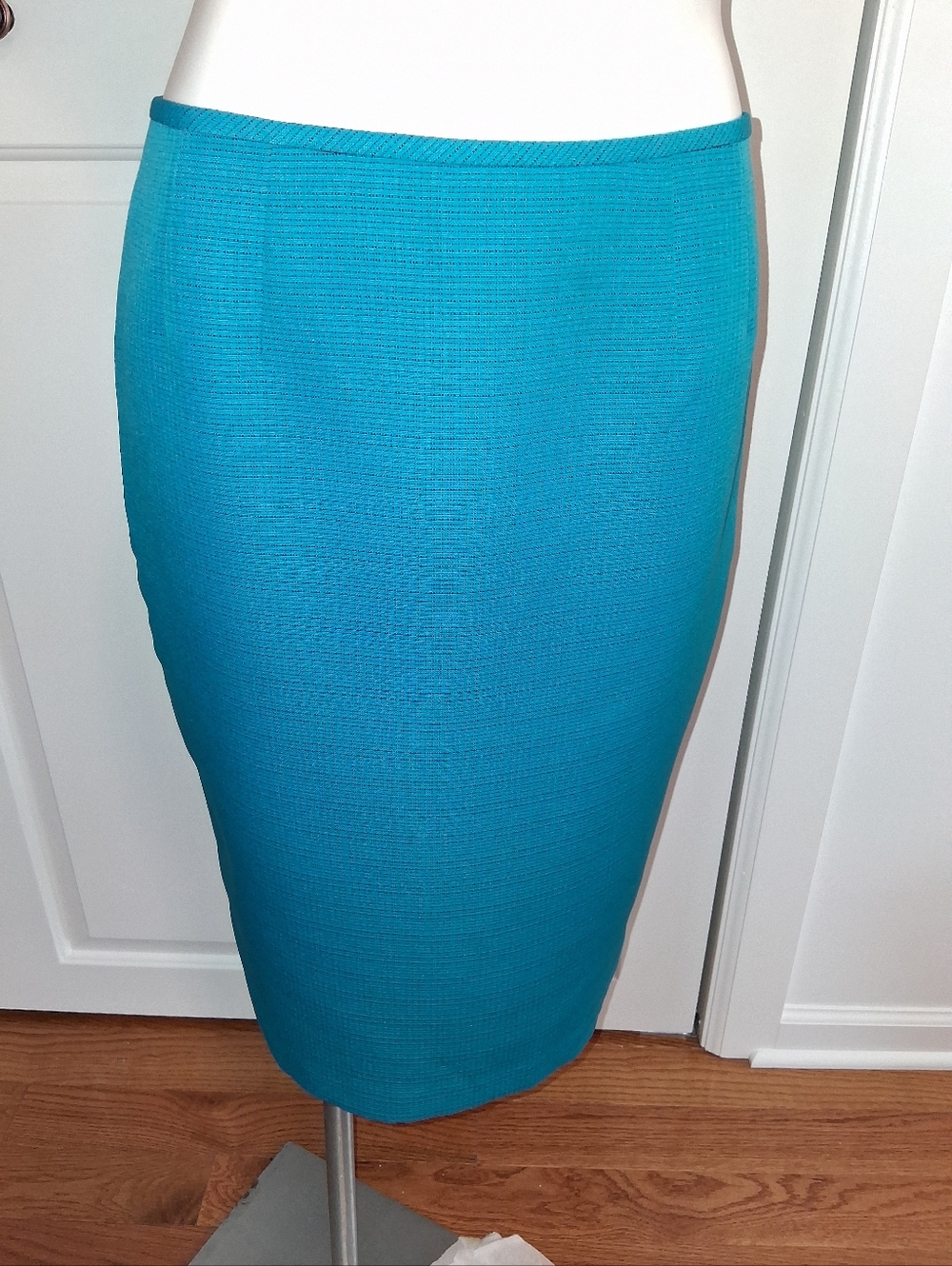 Kasper Turquoise Knit Pencil Skirt